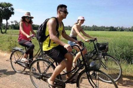Virée à vélo à Battambang, nombreux tours à bicyclette