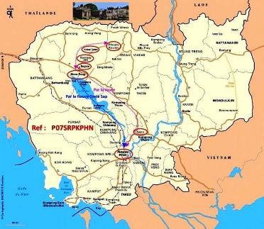 cambodge_plan, carte des circuits kulen